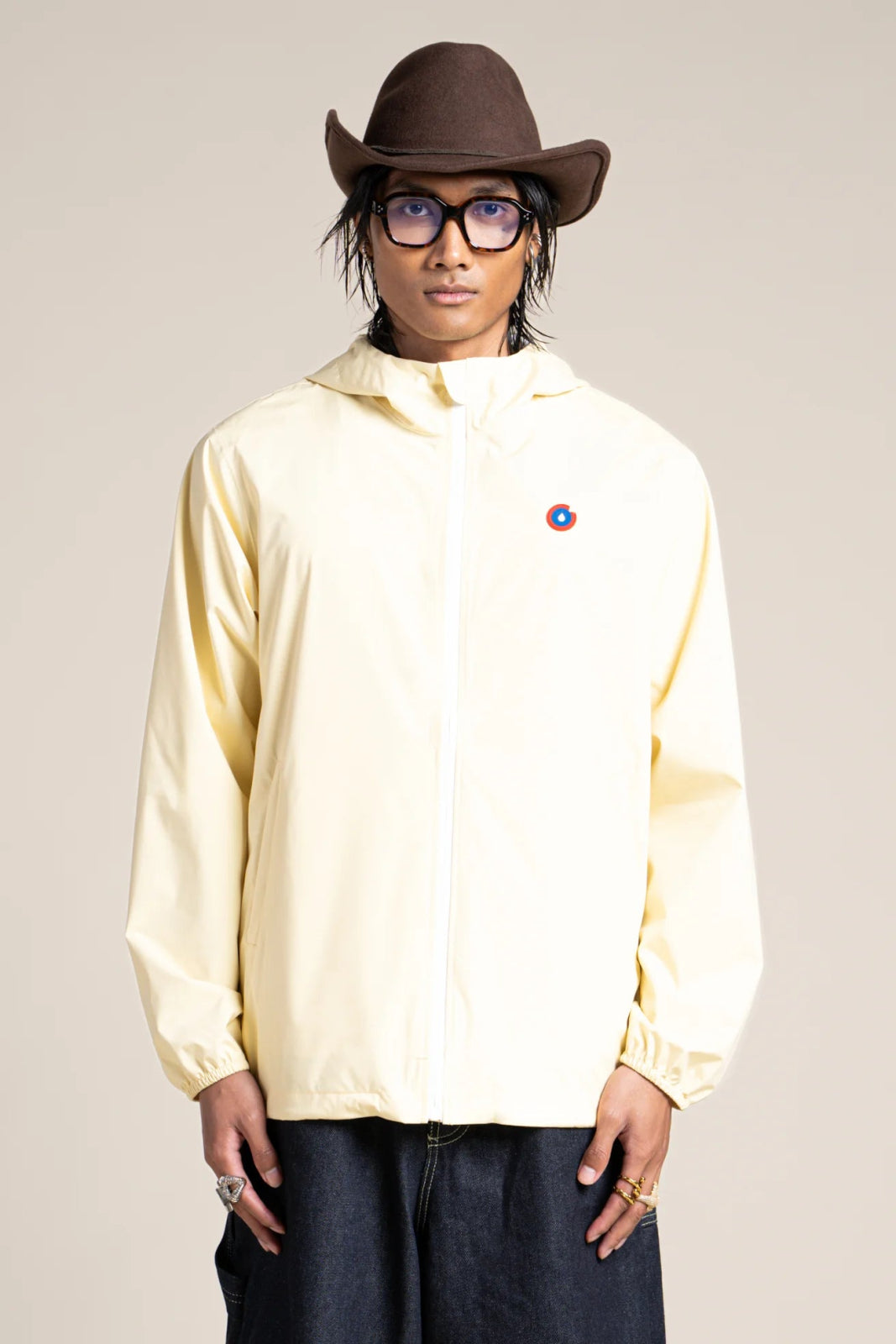 Passy - Imperméable Coupe-vent Court - Flotte couleur butter jaune pale 