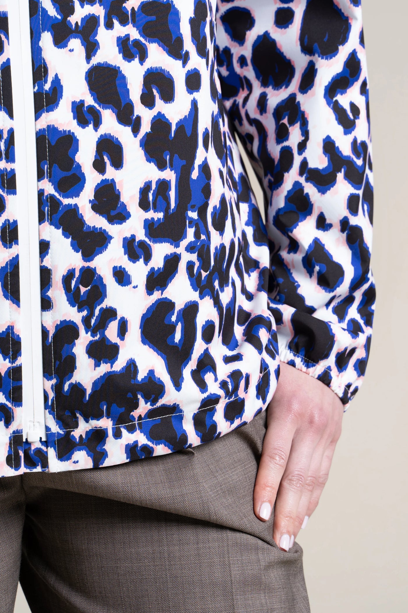 Passy - Imperméable Coupe-vent Court - Flotte #couleur_leopard-bleu