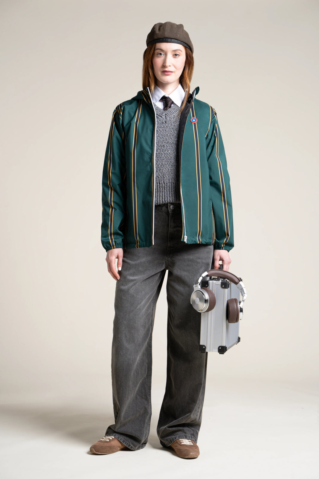 Passy - Imperméable Coupe-vent Court - Flotte #couleur_sapin-raye