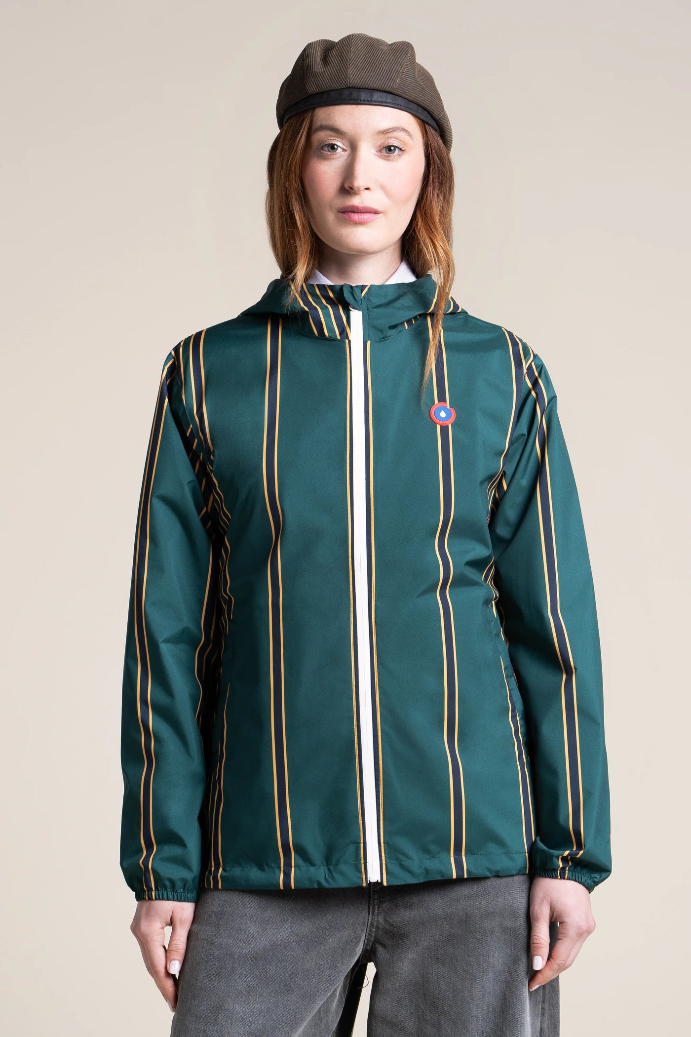 Passy - Imperméable Coupe-vent Court - Flotte #couleur_sapin-raye