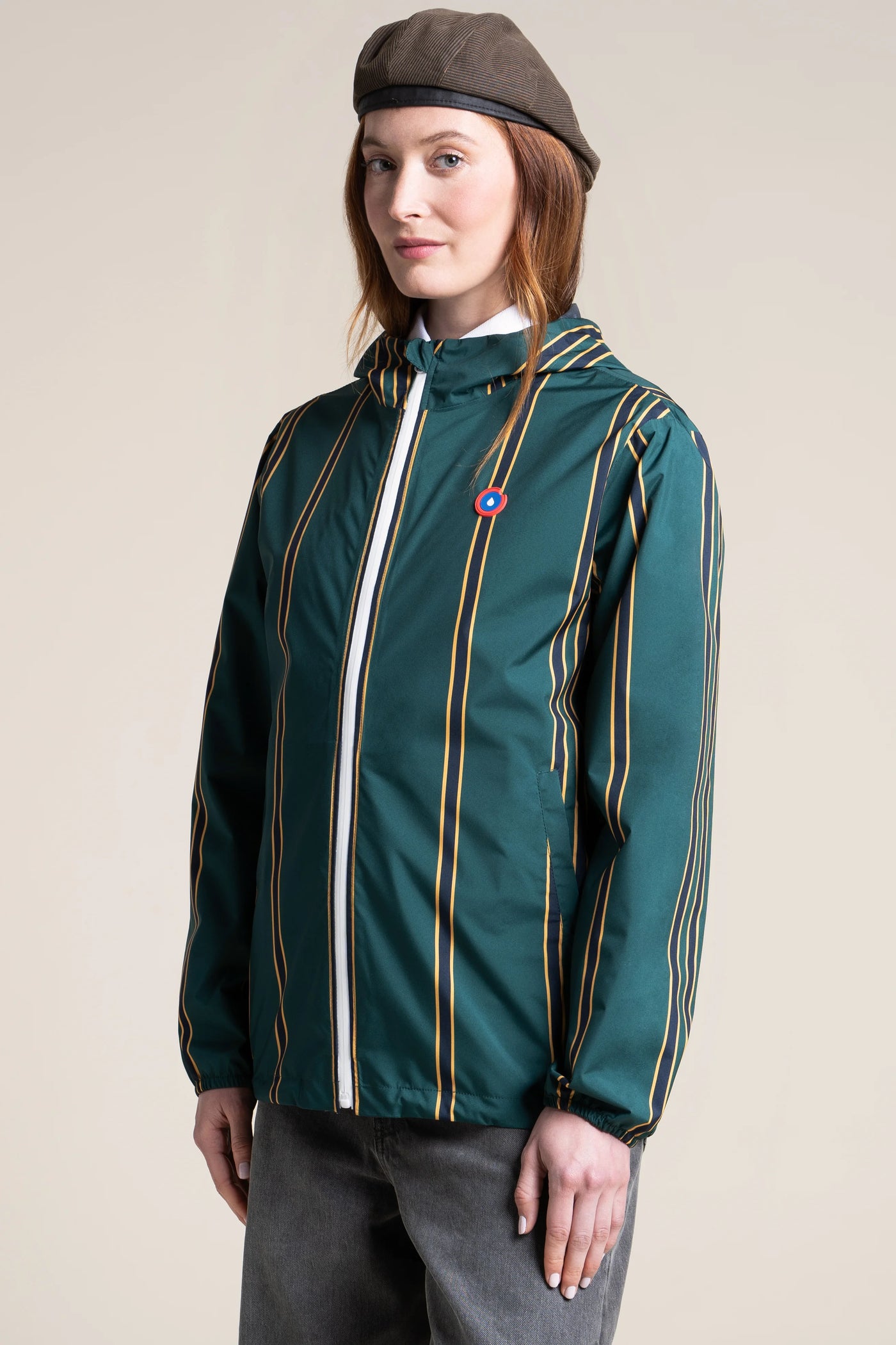 Passy - Imperméable Coupe-vent Court - Flotte #couleur_sapin-raye