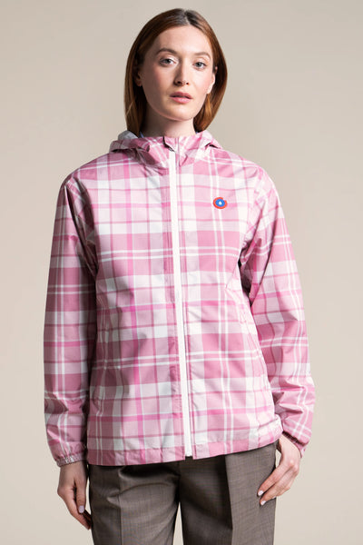 Passy - Imperméable Coupe-vent Court - Flotte #couleur_tartan-rose