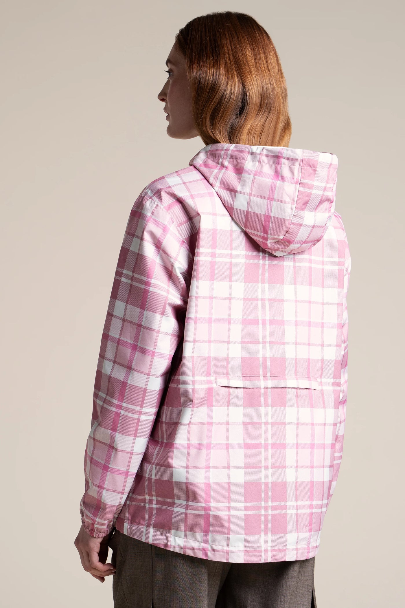 Passy - Imperméable Coupe-vent Court - Flotte #couleur_tartan-rose