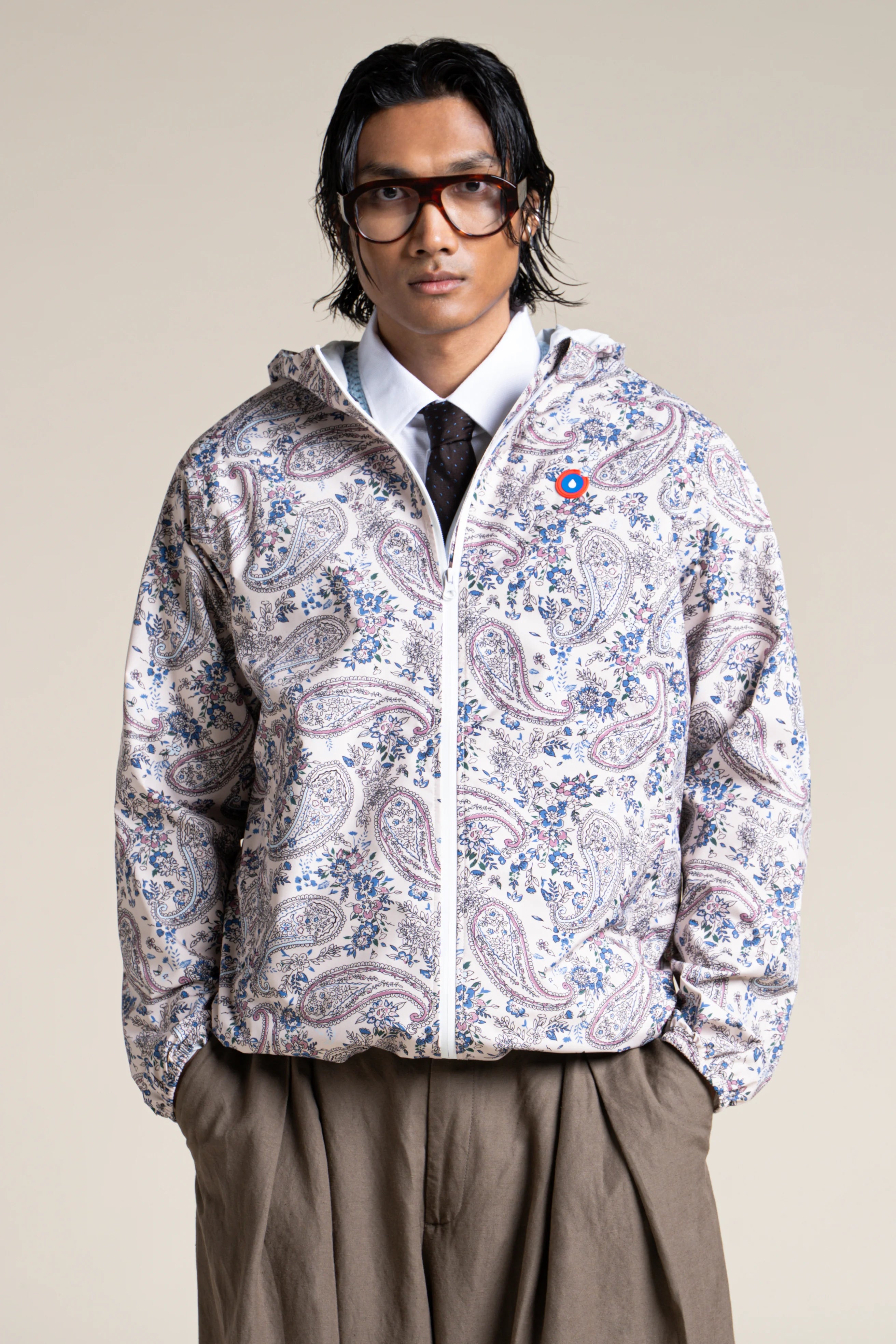 Passy - Imperméable Coupe-vent Court - Flotte couleur imprimé cachemire #couleur_cachemire