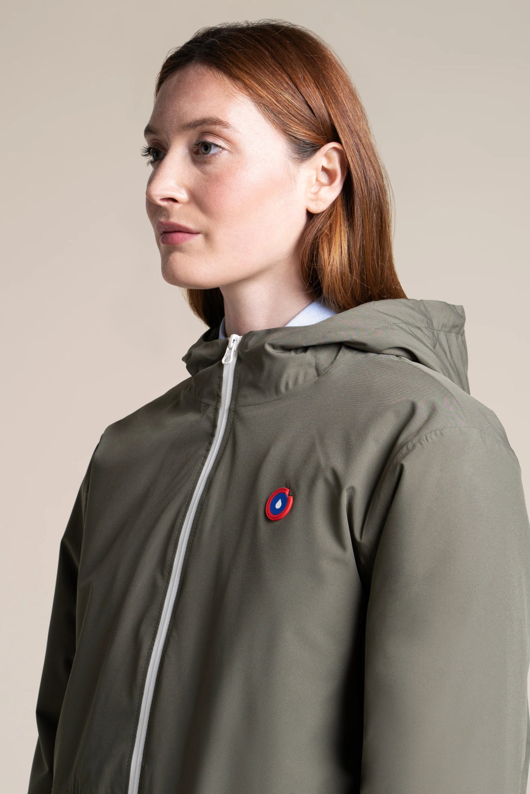 Veste longue imperméable et doublée Polaire #couleur_kaki