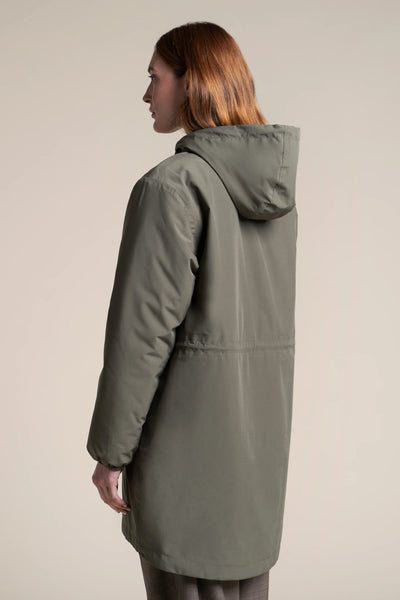 Veste longue imperméable et doublée Polaire #couleur_kaki