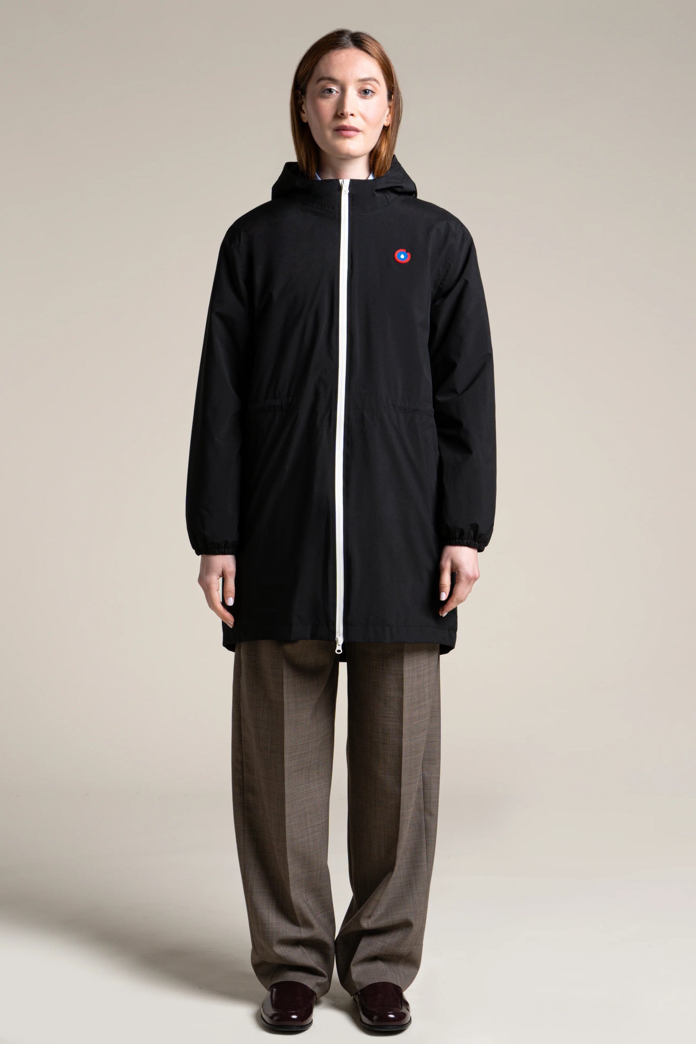 Veste longue imperméable et doublée Polaire #couleur_ombre