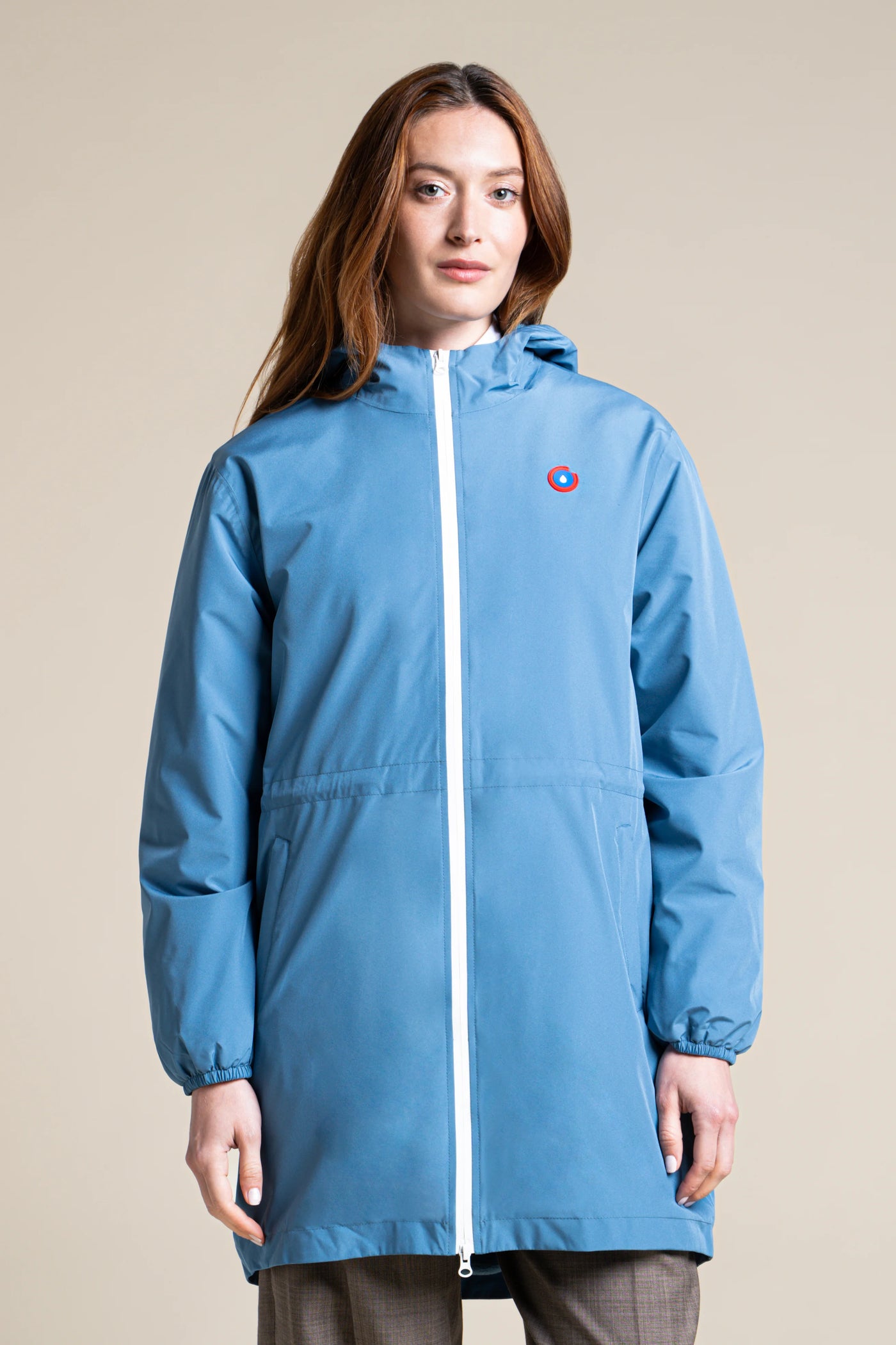 Veste longue imperméable et doublée Polaire #couleur_orage