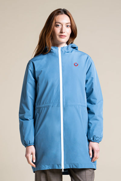 Veste longue imperméable et doublée Polaire #couleur_orage