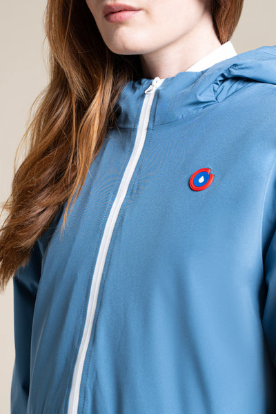 Veste longue imperméable et doublée Polaire #couleur_orage