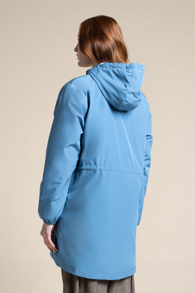 Veste longue imperméable et doublée Polaire #couleur_orage