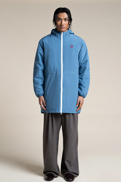 Veste longue imperméable et doublée Polaire #couleur_orage