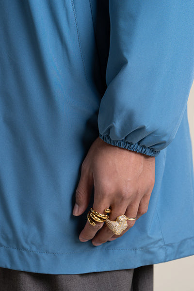 Veste longue imperméable et doublée Polaire #couleur_orage