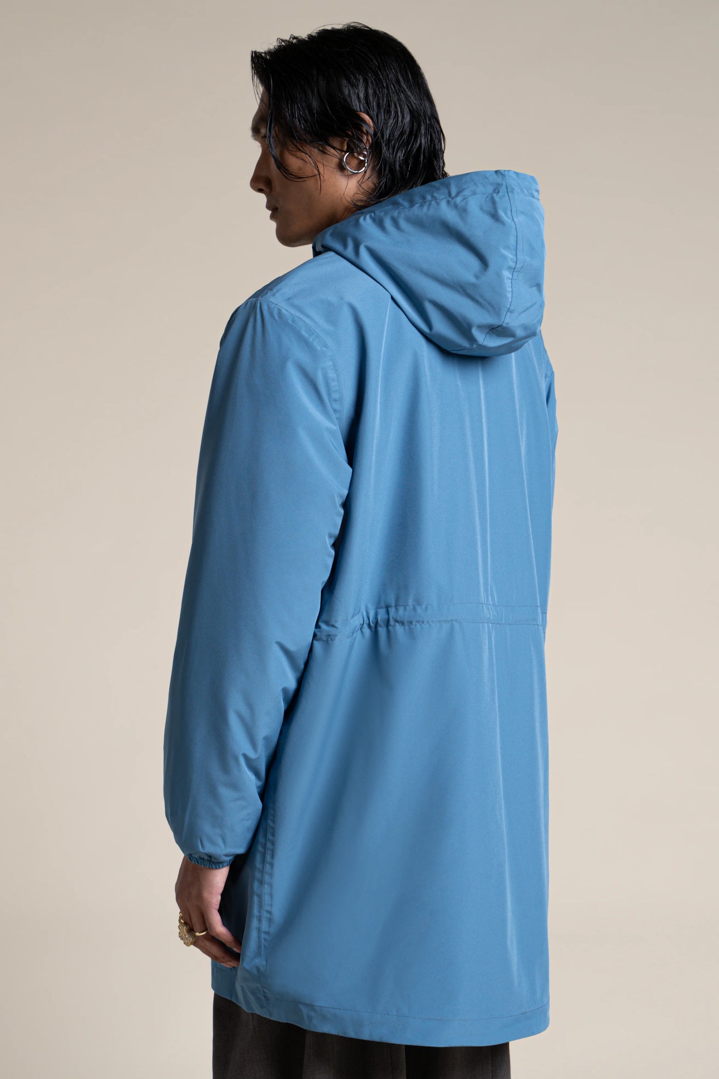 Veste longue imperméable et doublée Polaire #couleur_orage