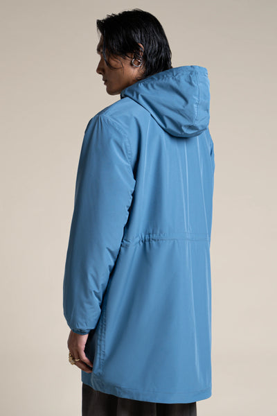 Veste longue imperméable et doublée Polaire #couleur_orage