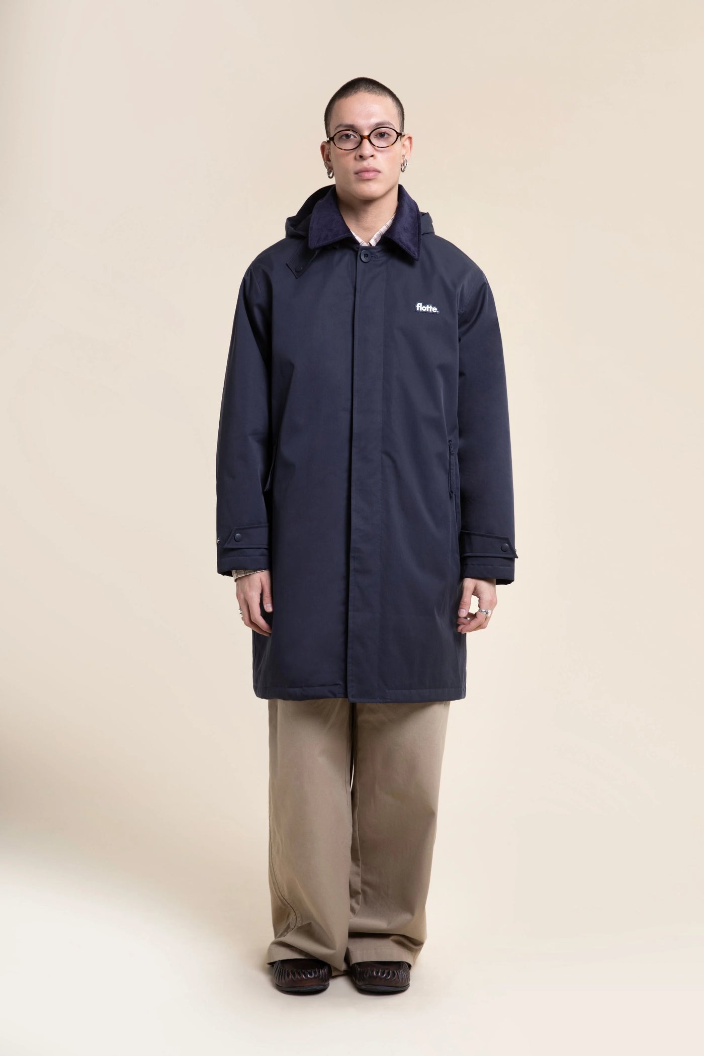 reuilly parka imperméable indigo bleu marine 