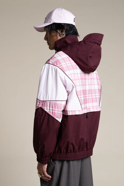 SAINT MARTIN veste imperméable #couleur_prune-tartan-rose