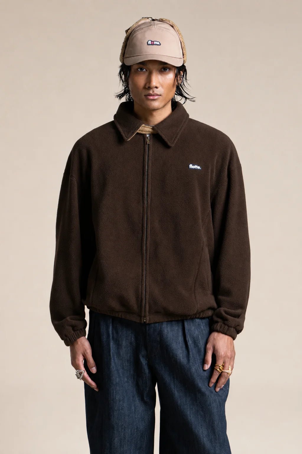 Saint-Maur Veste polaire polo - Flotte couleur chocolat
