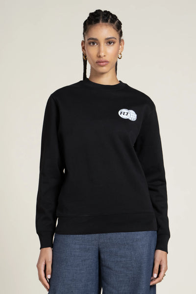 Turgot - Sweat en coton motif World Globe - Flotte #couleur_ombre-world