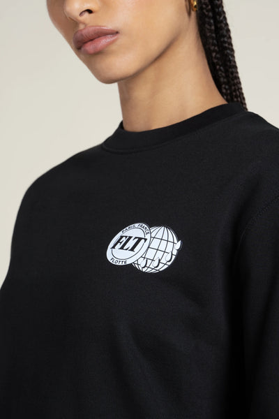 Turgot - Sweat en coton motif World Globe - Flotte #couleur_ombre-world