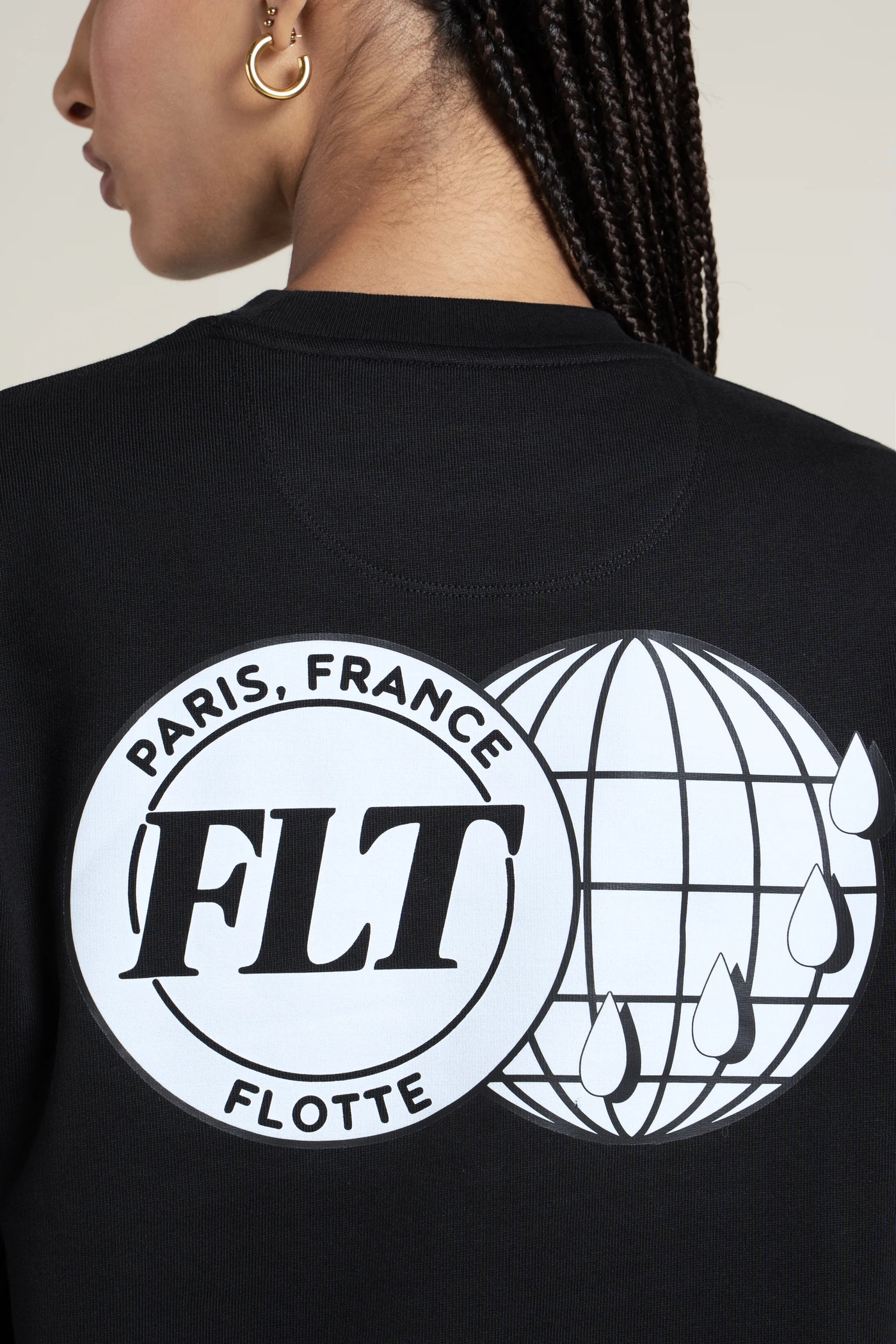 Turgot - Sweat en coton motif World Globe - Flotte #couleur_ombre-world