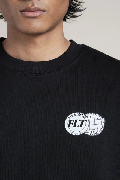 Turgot - Sweat en coton motif World Globe - Flotte #couleur_ombre-world