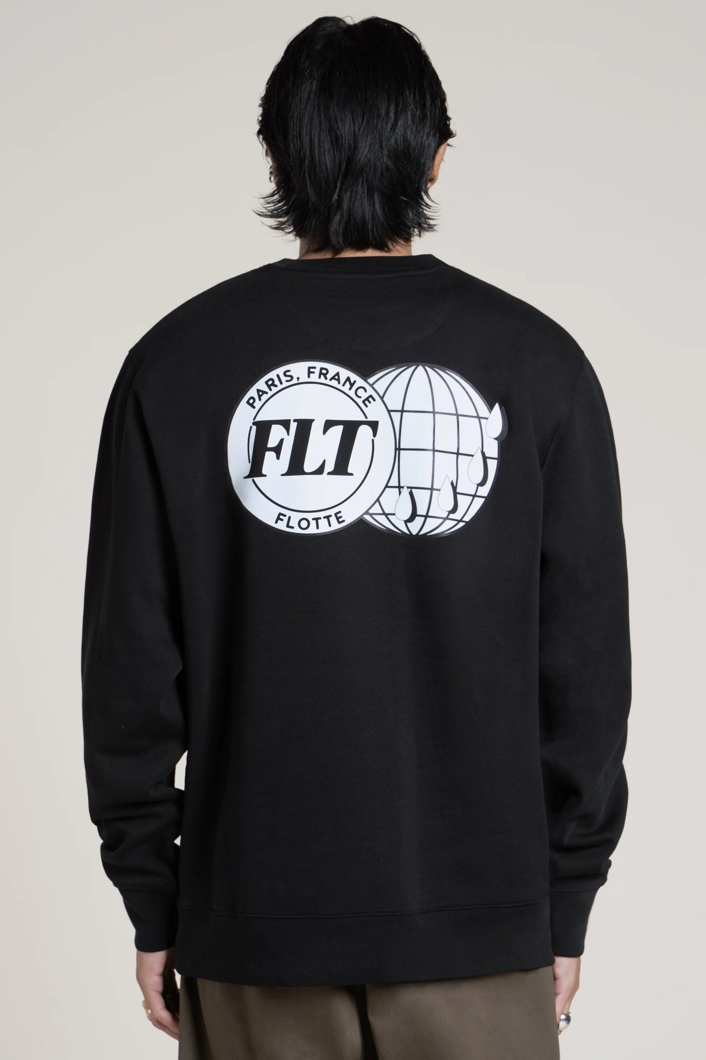 Turgot - Sweat en coton motif World Globe - Flotte #couleur_ombre-world