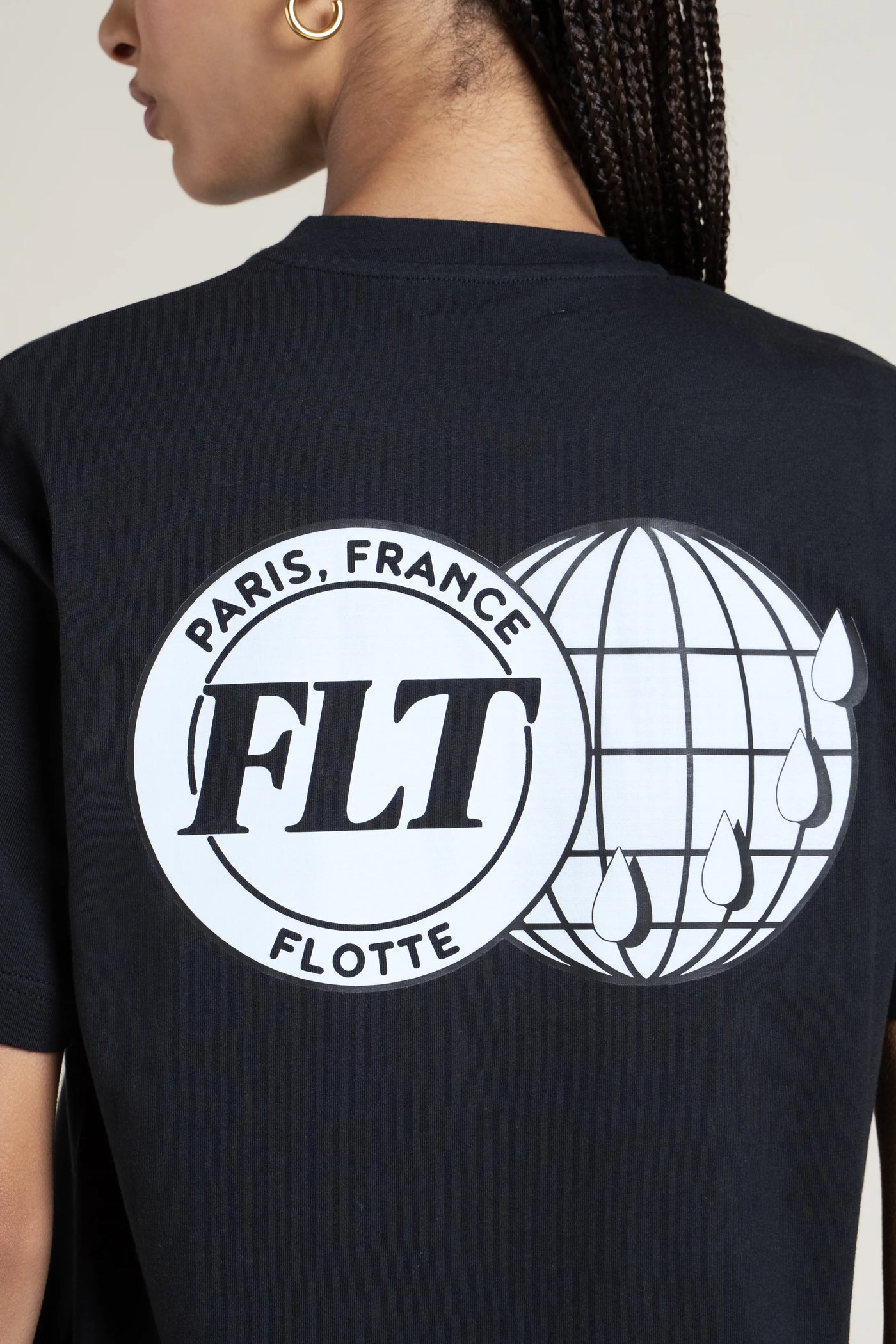 Temple - T-shirt déperlant en coton motif World Globe - Flotte #couleur_ombre-world