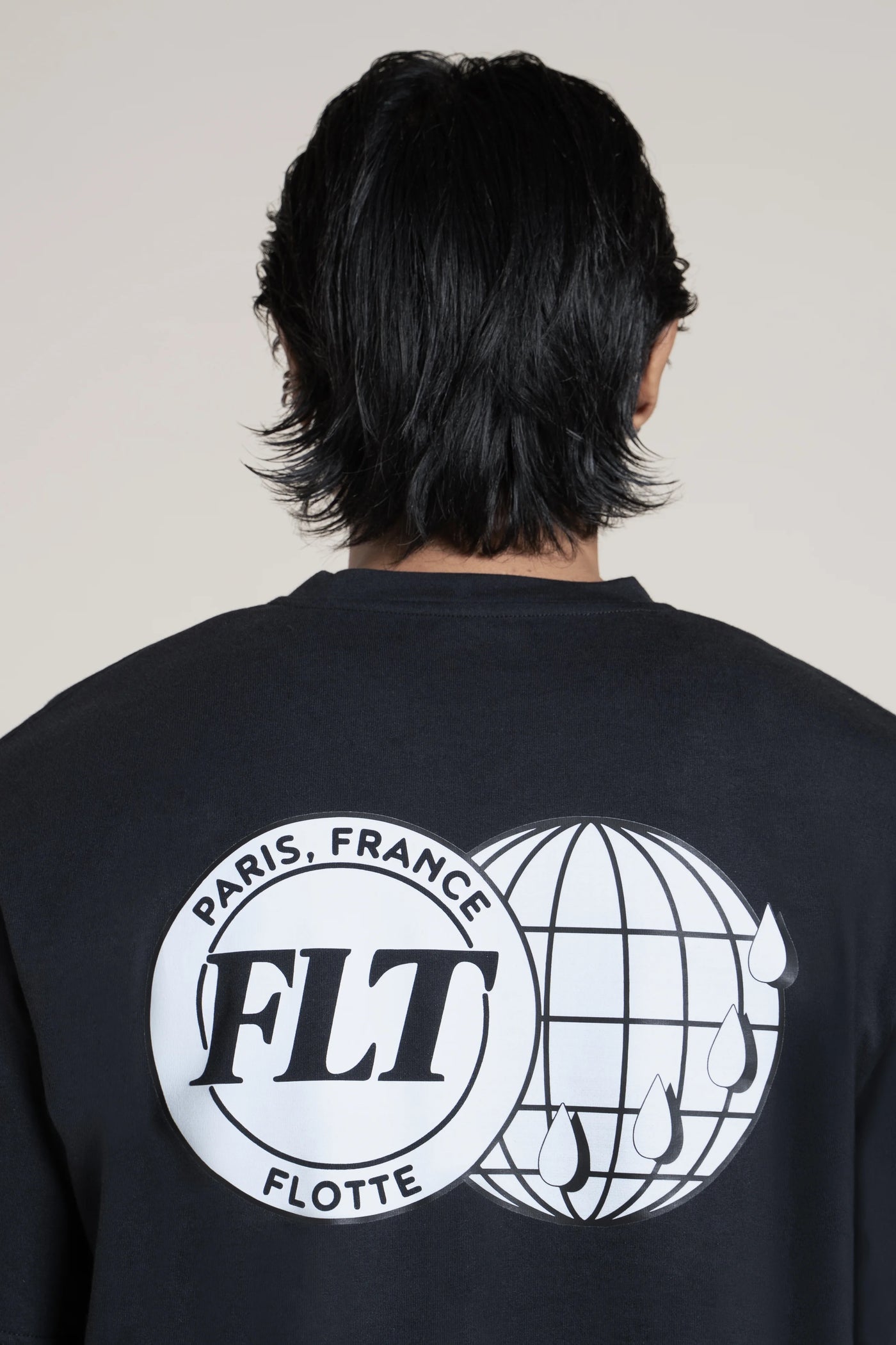 Temple - T-shirt déperlant en coton motif World Globe - Flotte #couleur_ombre-world