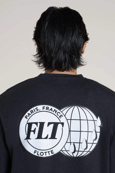 Temple - T-shirt déperlant en coton motif World Globe - Flotte #couleur_ombre-world