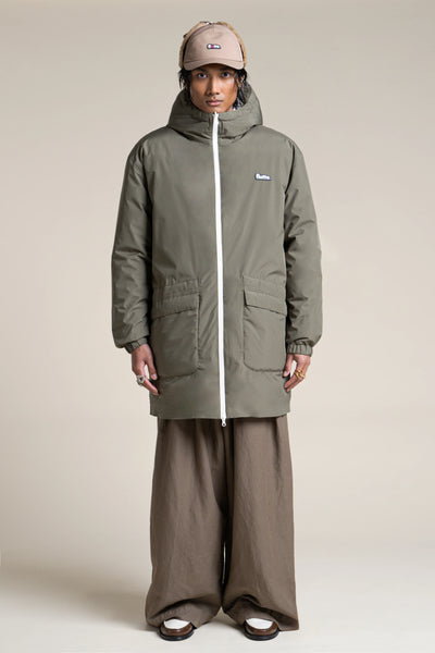 Varenne - Doudoune Longue Reversible - Flotte #couleur_kaki-coquille