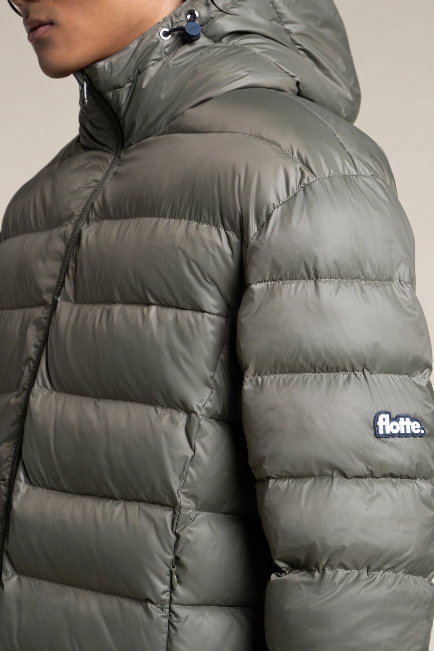 Varenne - Doudoune Longue Reversible - Flotte #couleur_ombre-kaki