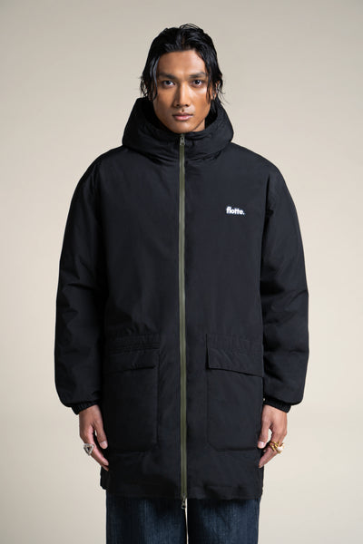 Varenne - Doudoune Longue Reversible - Flotte #couleur_ombre-kaki