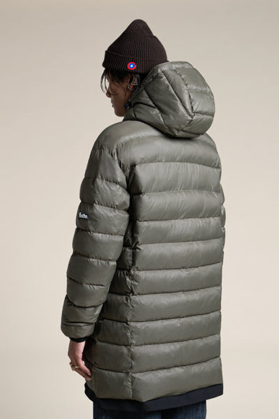 Varenne - Doudoune Longue Reversible - Flotte #couleur_ombre-kaki