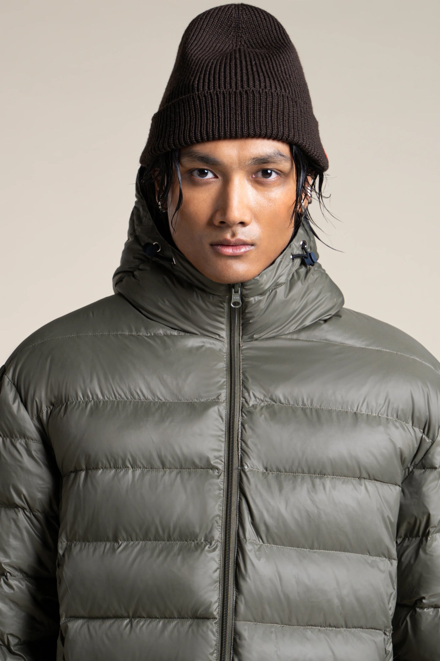 Varenne - Doudoune Longue Reversible - Flotte #couleur_ombre-kaki