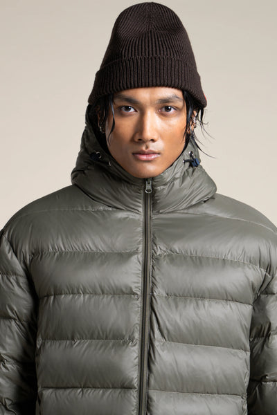 Varenne - Doudoune Longue Reversible - Flotte #couleur_ombre-kaki