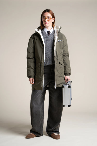 Varenne - Doudoune Reversible - Flotte #couleur_kaki-coquille