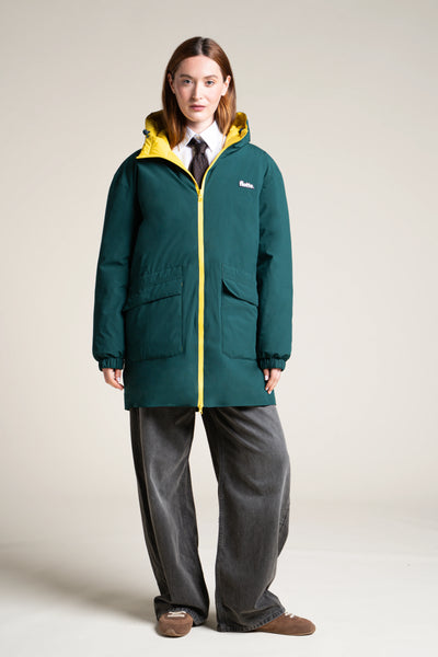 Varenne - Doudoune Reversible - Flotte #couleur_sapin-citron