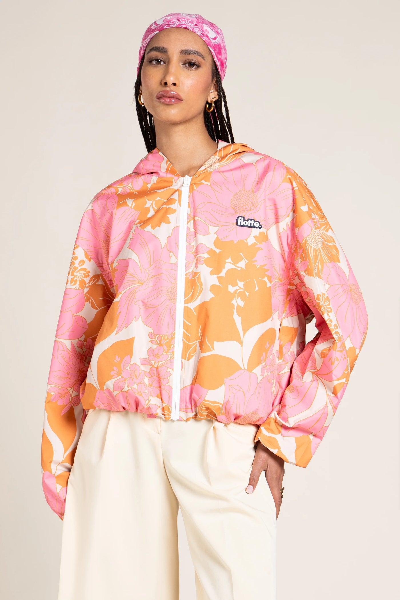 Darius - Blouson bomber - Flotte couleur imprimé sunset bloom 