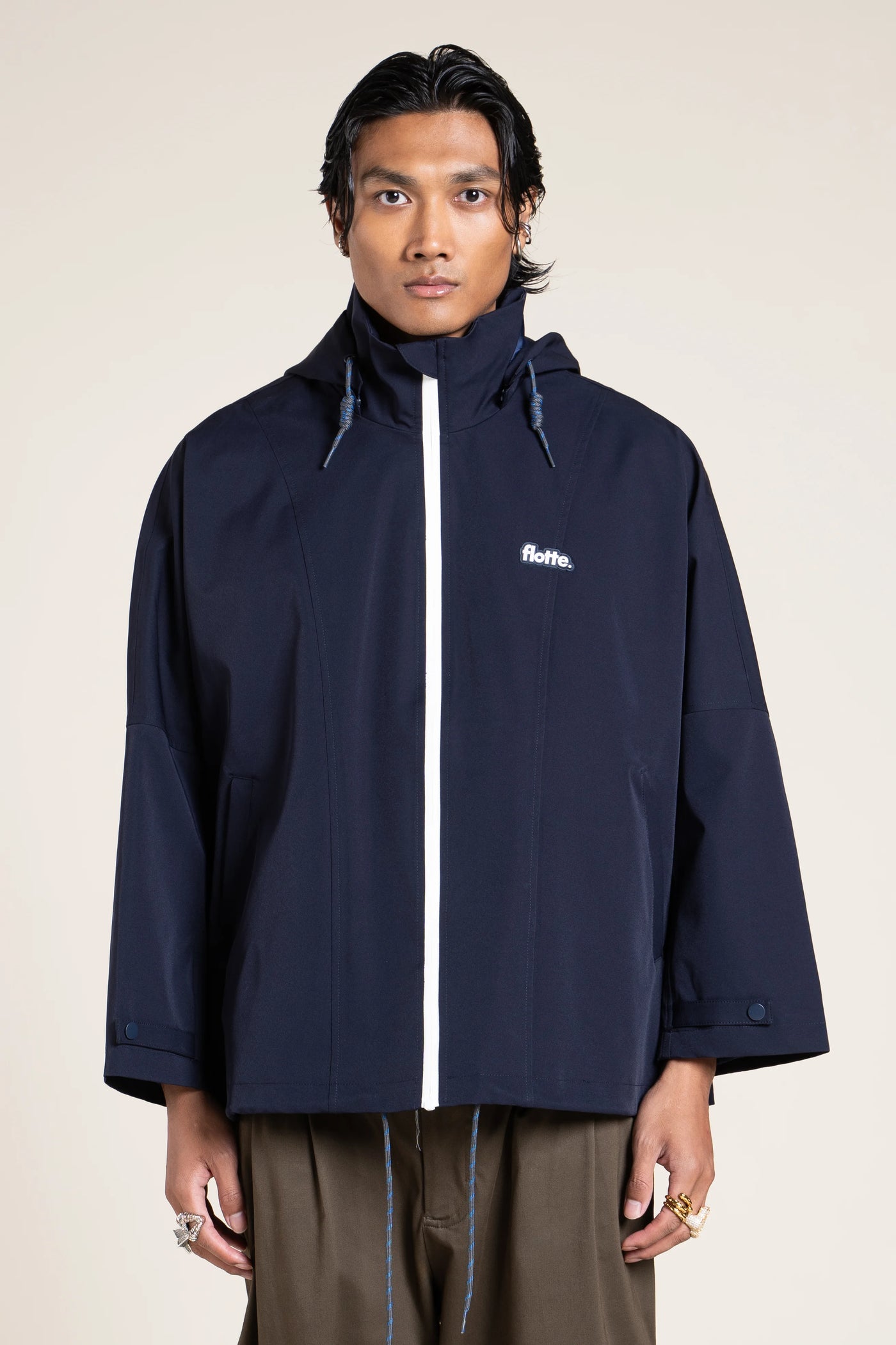 Lourmel - Cape Courte Imperméable - Flotte couleur indigo 