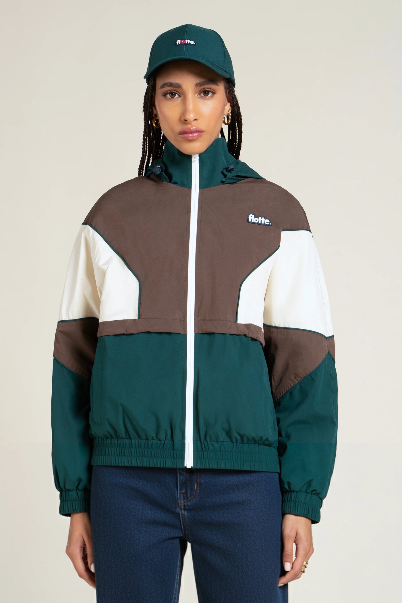 SAINT MARTIN veste imperméable #couleur_sapin-chocolat