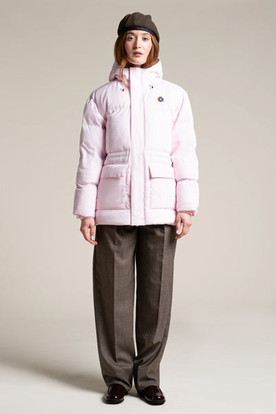 Doudoune mi-longue imperméable - #couleur_marshmallow