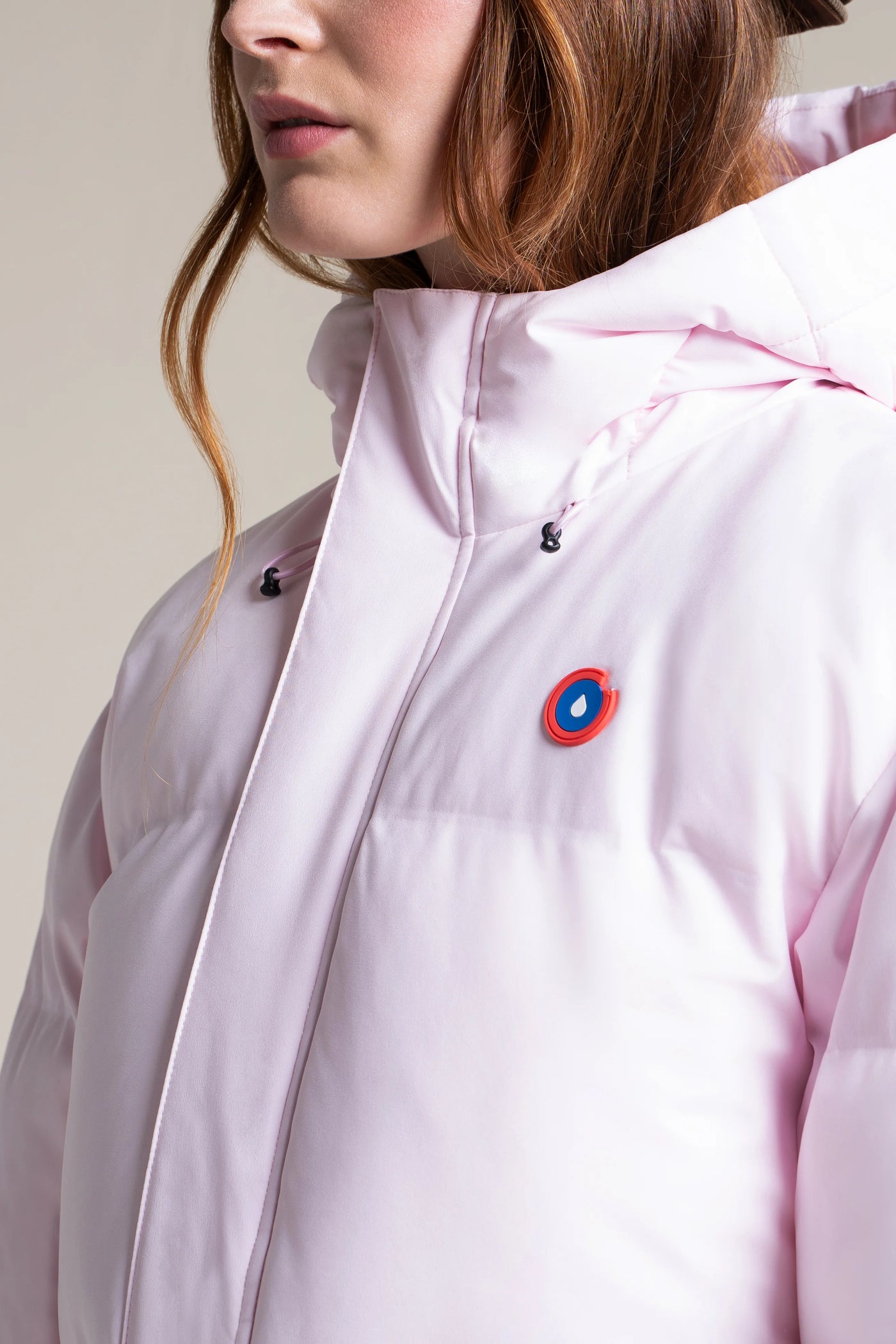 Doudoune mi-longue imperméable - #couleur_marshmallow