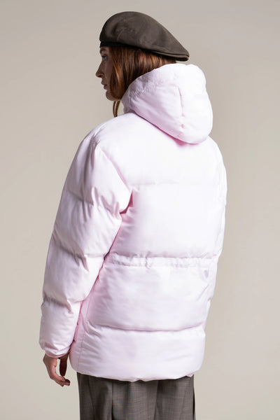 Doudoune mi-longue imperméable - #couleur_marshmallow