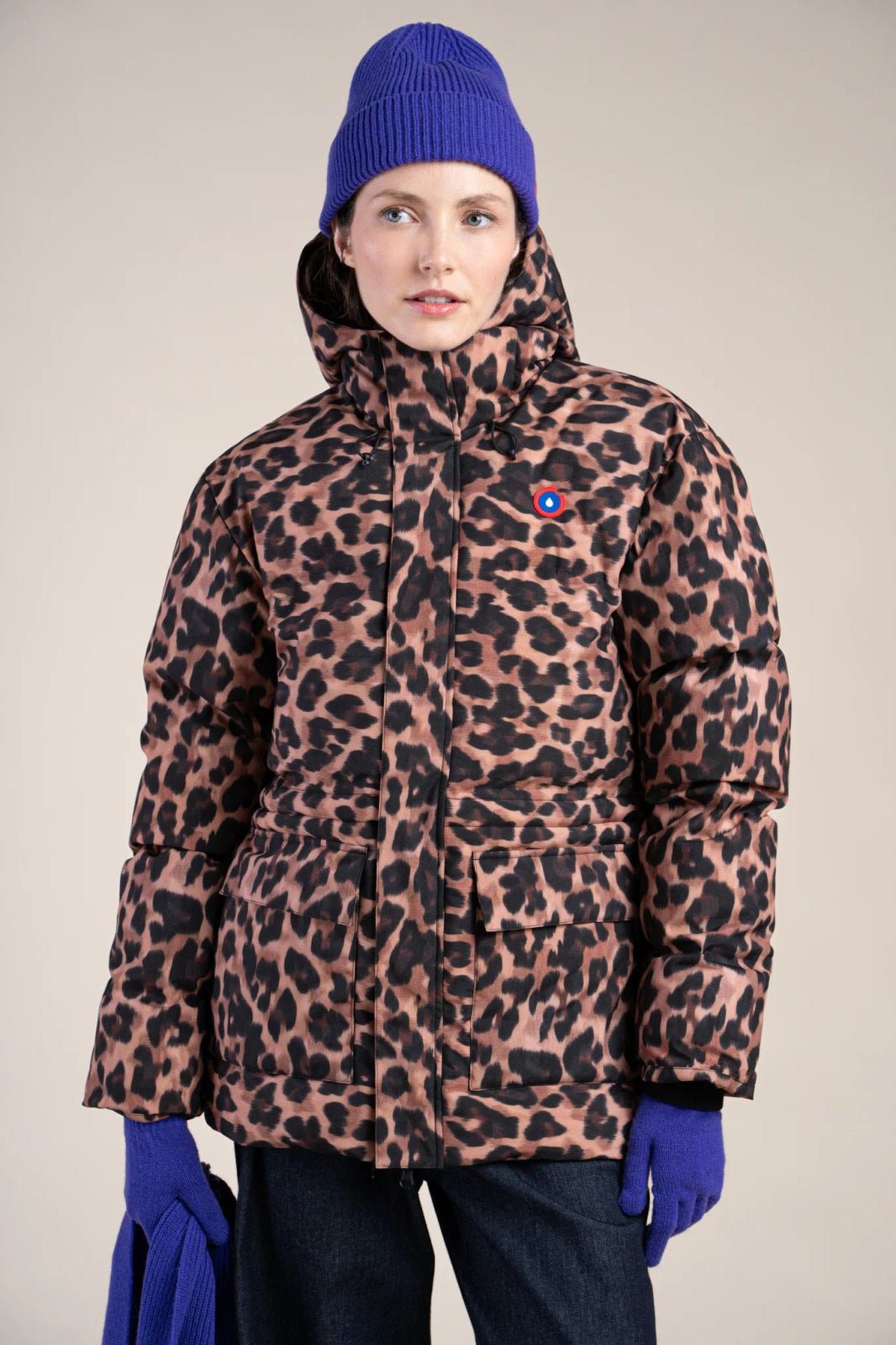 Waterproof mid-length down jacket - 