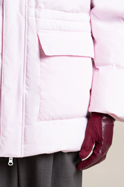 Doudoune mi-longue imperméable - #couleur_marshmallow