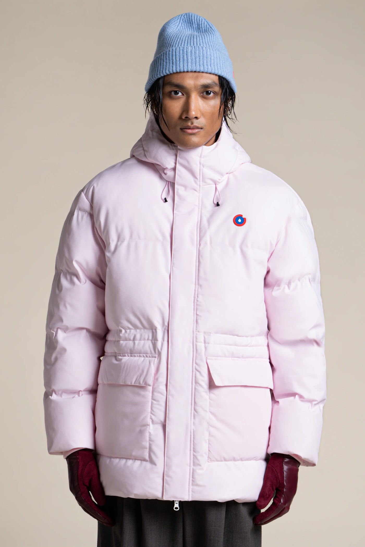 Doudoune mi-longue imperméable - #couleur_marshmallow