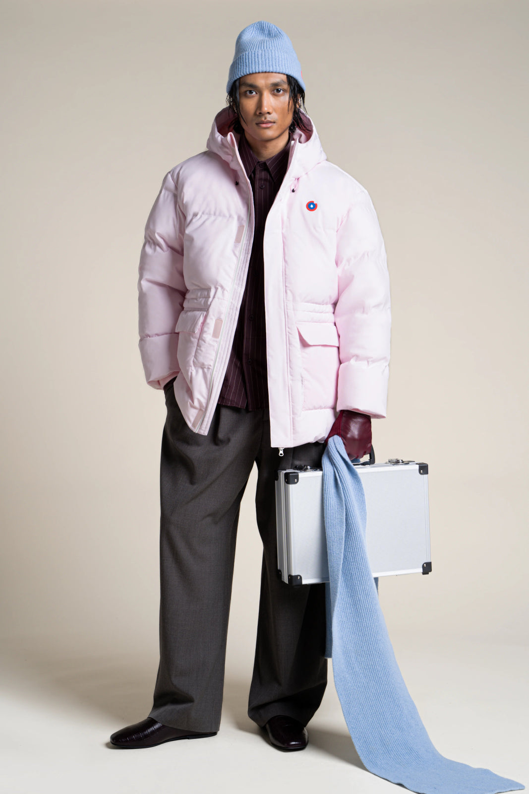 Doudoune mi-longue imperméable - #couleur_marshmallow