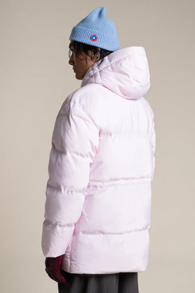 Doudoune mi-longue imperméable - #couleur_marshmallow