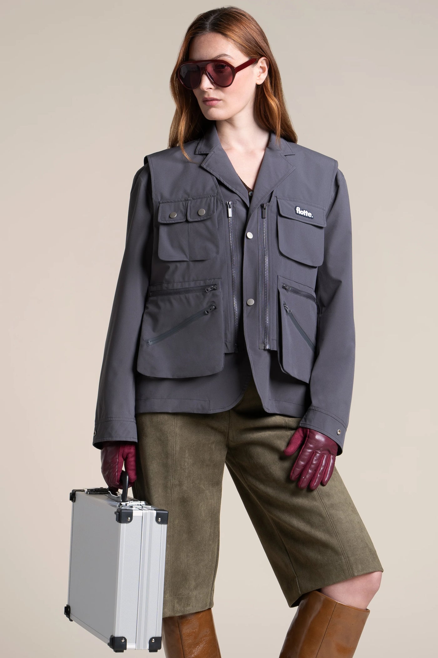 Wagram - Veste multipoche - Flotte #couleur_anthracite